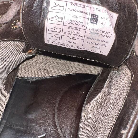 Democrata Men’s Lace Up Career Leather Dress Shoe Size EU42/ US9 Brazil ￼￼ - Picture 10 of 12